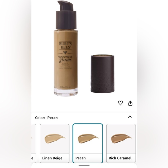 Burt’s Bees Goodness Glows liquid makeup in 1055 Pecan (warm) partially used - Picture 4 of 10